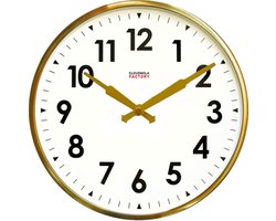 Cloudnola Factory Railway clock 30cm Gold